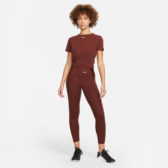 Nike One Luxe Icon Clash 7/8 Leggings - Bronze Eclipse - Size Small - Picture 9 of 10